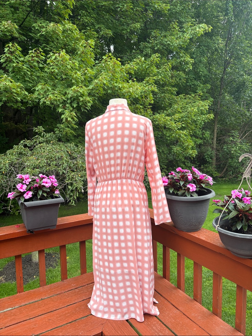 NWT Pale Pink and White Maxi Dress - Picture 3 of 12